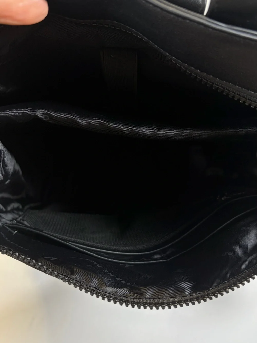 Boarding Pass Black Faux Leather Travel Backpack Tote Carry-On Bag NWT